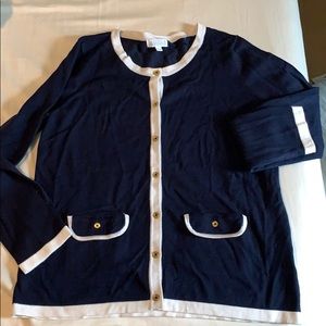 Navy Button Down Sweater